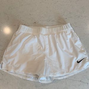 Nike White Dri-Fit workout shorts